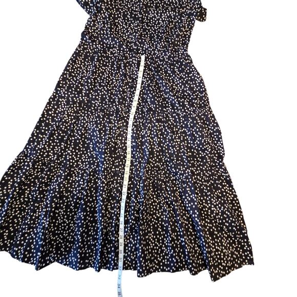 Joules Sadie Dress Navy Polka Dot Print, Tiered, Button Front, Collared, Sz 10 - Picture 11 of 12